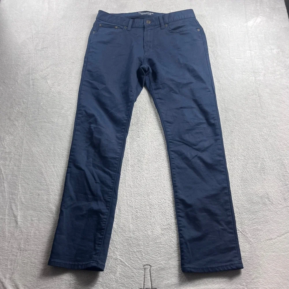 Banana Republic‎ Travel Jean Mens 31x30 Slim Fit Navy Blue 5-Pocket Chino Pants